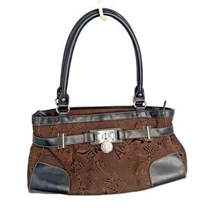 American Living Signature Shoulder Bag Cotton Polyester Vegan Trim 16″-